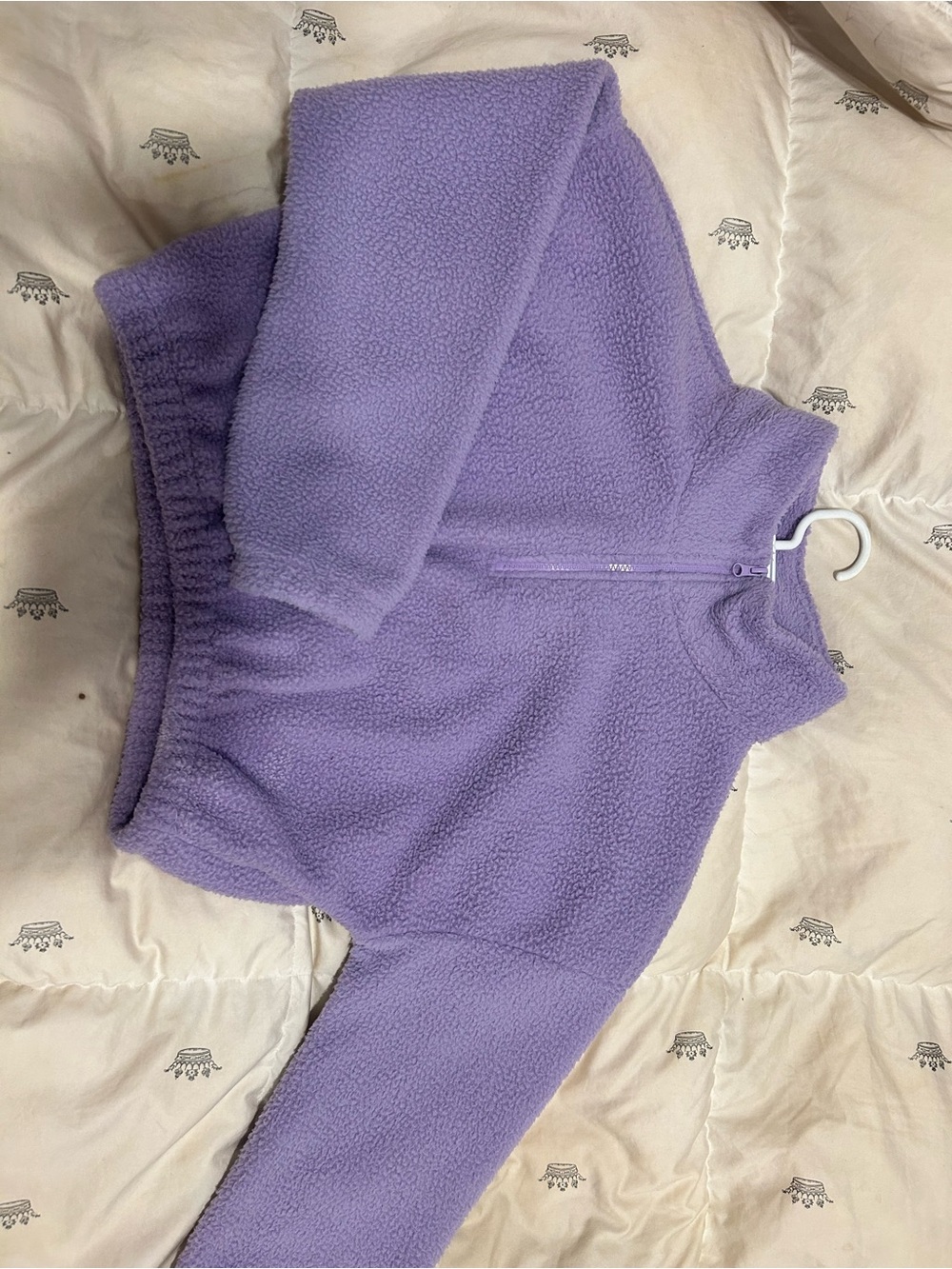 Lavender Teddy Quarter-Zip Pullover